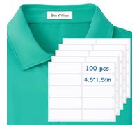 ANOMM 100PZ Etichette Adesive Personalizzate, Etichette per Vestiti, Utili a Segnare Penne, Quaderni, Vestiti, Libri, ecc, per Scuola, Asilo e Case Di Cura