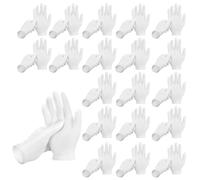 ANOMM 20 Paia Guanti Cotone Bianchi, Guanti Idratanti in Bianco Riutilizzabili, Gloves in Cotone per la Cura, Comodi e Traspiranti, per la Cura delle Mani, Ispezione dei Gioielli (XL)