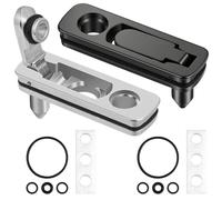 ANOMM 2PZ Accessori per Zippo Accendini, Guarnizione per Inserto, Pezzi di Ricambio Kit con Feltro di Cotone, Set Accessori in Metallo Contro Evaporazione, Base in Metallo per Accendino (Argento+Nero)