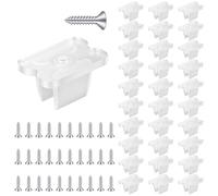 ANOMM 30 Set Strisce LED di Montaggio, Clip Strisce LED, Supporto di Montaggio Neon, Clip Trasparenti Della Luce di Striscia con Vite, per 5 mm Fino a 6 mm, per Cavo Feste Natale, Traslucide