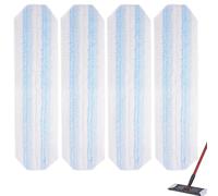 ANOMM 4 Pezzi Microfibra Ricambio Compatibile con Vileda H2PrO e O-Cedar H2PrO, Flat Mop Mocio Ricambio Kit Lavabili e Riutilizzabili, per Tutti i Pavimenti Il Lavaggio Sporco Pulizia sporco