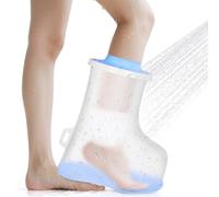 ANOMM Copertura Impermeabile per Piedi per Doccia, Protezione Doccia Piede Antiscivolo, Adulto Coprigesso Gamba, Protezione per Gesso Riutilizzabile per le Ferite e le Bende Asciutta(Piede Adulto)
