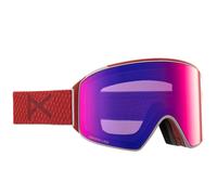 Anon M4 Cilindrici + Spare Goggle Occhiali da Sci Maschera Rosso