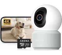 Anona Telecamera per interni 4K UHD con scheda SD da 128 GB, telecamera di sicur