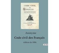 Anonyme Code civil des Français (Tascabile)