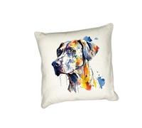 Anonymous Gifting Federa per cuscino con stampa di cane ad acquerello, perfetta per gli amanti dei cani, labrador nero