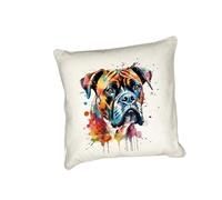 Anonymous Gifting Federa per cuscino con stampa di cane ad acquerello, perfetta per gli amanti dei cani, boxer