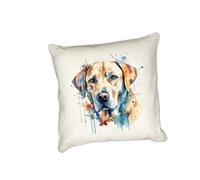Anonymous Gifting Federa per cuscino con stampa di cane ad acquerello, perfetta per gli amanti dei cani, Labrador giallo