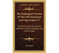 Anonymous The Septuagint Version Of The Old Testament And Apo (Copertina rigida)