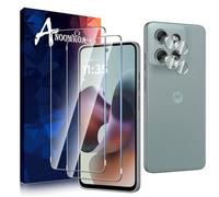 Anoowkoa 2 Pezzi Vetro Temperato per Motorola Moto G56 +2 Pezzi Fotocamera Pellicola Protettiva,Protezione Schermo Anti Graffio Ultra Resistente