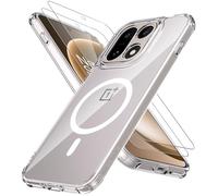 Anoowkoa Cover Magnetica per OnePlus 15 con 2 Vetro Temperato,Adatto per MagSafe,Antiurto Paraurti AntiGraffio Protettiva Cellulare Custodia, Custodia Compatibile con OnePlus 15,Trasparente