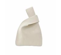 Anopo Borsa Piccola con Fiocco per Donna Mini Borsa a Mano all'Uncinello Borsetta Portamonete in Maglia Spessa per Spiaggia Viaggio Uso Quotidiano Beige