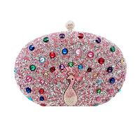Anopo Rosa Clutch Elegante con Paillettes per Donne Borsetta da Sera Lussuosa Scintillante con Motivo Girasole per Matrimoni