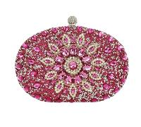 Anopo Rosa Oro Clutch per Donne B Rosaorsa O Tracolla con Catenella Oro per Ospiti di Nozze Ed Eventi Formali