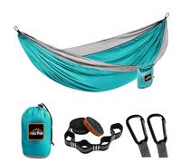 AnorTrek da Campeggio, Paracadute Doppia o Singola con Due Cinghie per Alberi, Portatile Leggera per Camping, Escursionismo, Zaino in Spalla