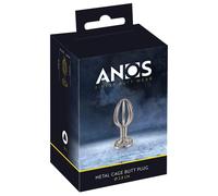 Dildo Anale a Gabbia in Metallo ANOS (2,8 cm) - Acciaio Inossidabile (Argento)