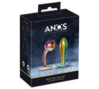 Set di Dildo Anali in Acciaio Arcobaleno ANOS - Kit 2 Pezzi