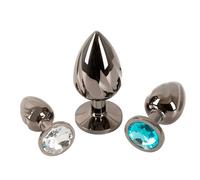 Anos Metal Butt Plug Set Black