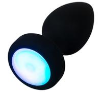 ANOS - plug anale vibrante e luminoso (nero)