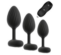 ANOS - set di plug anale vibrante (nero)