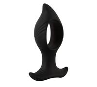 Anos Rc Plug anale con foro Nero 12 cm