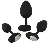 Anos RC Butt Plug Set with Vibration Black