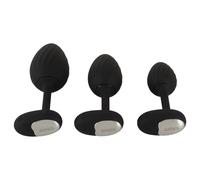 ANOS - set di plug anale vibrante (nero)