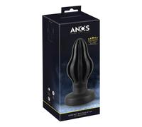 ANOS - tappo anale morbido rigato - 7 cm (nero)