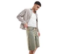 Another Influence - Jorts a fondo ampio lavaggio vintage-Blu L
