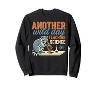 Another Wild Day Teaching Science Raccoon Teacher Felpa