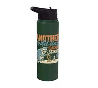 Another Wild Day Teaching Science Raccoon Teacher Stainless Steel Insulated Water Bottle