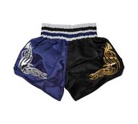 Anotherboxer, pantaloncini da boxe unisex, leggeri e traspiranti, per uno stile di vita attivo (M, nero+blu)