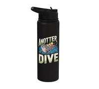 Anotter Dive - Divertente Scuba Diving Otter Pun Stainless Steel Insulated Water Bottle