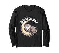 Anotter Nap Lontra Luna Sonno Divertimento Maglia a Manica