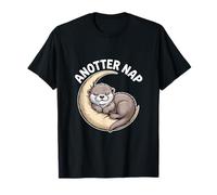 Anotter Nap Lontra Luna Sonno Divertimento Maglietta