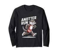 Anotter Run Cute Otter Jogging Appassionato Maglia a Manica