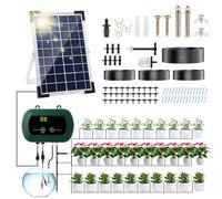 Anpress Irrigazione Automatica Energia Solare Sistema di Irrigazione Automatica Progettato Per Giardini, Balconi e Piante in Vaso Kit Irrigazione a Goccia Con 10 Modelli di Irrigazione a Goccia
