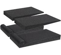 Anpro, 2 cuscinetti isolanti acustici per monitor da studio, base stabilizzante, 30 cm x 17 cm x 3,5 cm, neri 30x 17x 3.5cm Nero