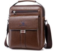 ANPTER Borsa da uomo Borse a tracolla vintage Borsa a tracolla in pelle piccola borsa a tracolla Crossbody Business Zaino Borsa Borse, Marrone Borsa a tracolla, Rétro