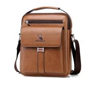 ANPTER Borsa da uomo Borse a tracolla vintage Borsa a tracolla in pelle piccola borsa a tracolla Crossbody Business Zaino Borsa Borse, Marrone Borsa Tracolla PU Pelle Uomo, Rétro