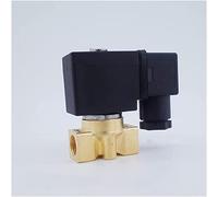 ANQECAJH 0-40/20/15/10/7bar 2 Vie Valvola pneumatica in Ottone for Acqua Avviamento a Pressione Zero G1/4nch 12V 24VDC Valvola solenoide a Chiusura Normale Utile(Ac220v,2mm 15bar)