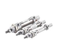 ANQECAJH 1 pz DSNU12-16-20-25-32-40X25*50X75X80X100-PA Serie Mini Cilindro Pneumatico ad Aria a Doppio Effetto in Acciaio Inox(Stroke 125mm,DSNU16 (Bore 16mm))