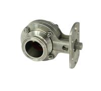 ANQECAJH Valvola a Farfalla con ghiera in Acciaio Inossidabile 304 Tri Clamp da 1,5" a 2" Senza attuatore(51x64mm)