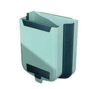 ANQKYO Bidone della spazzatura sospeso, contenitore pieghevole for immondizia, armadietto a parete, da campeggio portatile Per Armadi(Green 7L)