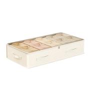 ANQKYO Borsa portaoggetti inferiore trasparente for letto in cotone e lino da 1 pezzo. Borsa portaoggetti for articoli for la casa Para Ropa(S)