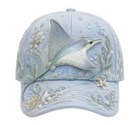 ANQKYO Cappellino 3D con Creature 1pcs 3D Ocean Creatures Embroidery cap
