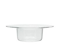 ANQKYO Creativo trasparente cappello di paglia ciotola vetro da dessert yogurt piatto insalata frutta for la colazione Per Servire(L diameter 9cm)