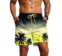 ANQKYO Pantaloncini da Bagno con Coulisse in Vita, da Uomo, con Stampa di Palme, for Le Vacanze estive, Eleganti, Traspiranti per Nuoto, Surf(Mix Color 09,3XL)