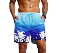 ANQKYO Pantaloncini da Bagno con Coulisse in Vita, da Uomo, con Stampa di Palme, for Le Vacanze estive, Eleganti, Traspiranti per Nuoto, Surf(Mix Color 05,3XL)