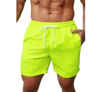ANQKYO Pantaloncini da Spiaggia Estivi Color Verde Chiaro for Uomo, Pantaloncini da Bagno alla Moda per Nuoto, Surf(L)